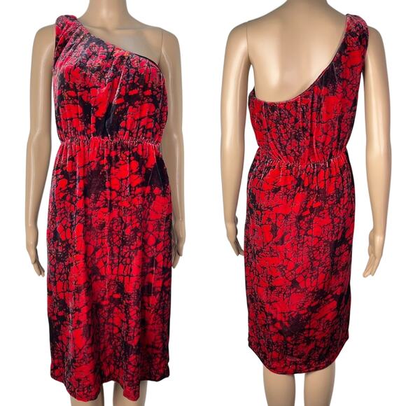 Rachel Comey One Shoulder Velvet Silk Blend Cocktail Holiday Dress - Picture 15 of 15